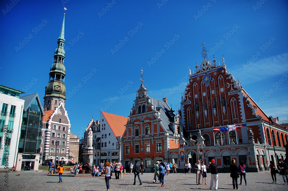 Old city of Riga in the summer
