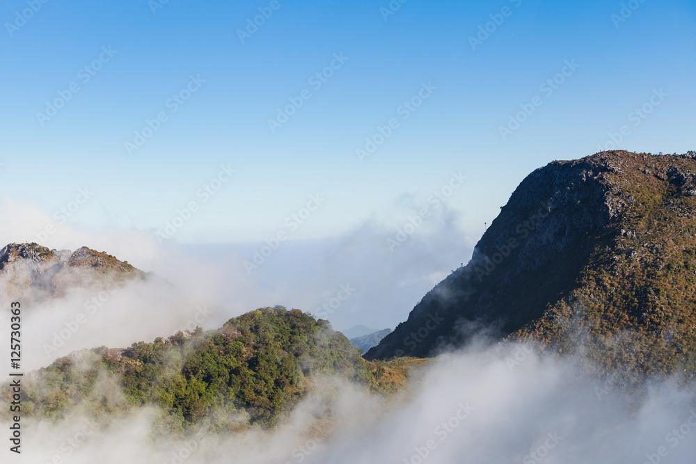 Landscape view of Chiang dao mountain area, Chiang mai, Thailand