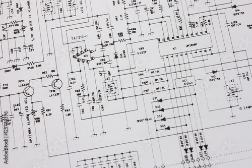 Electronics engineering drawing or circuit schematic