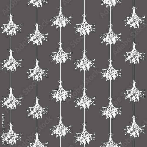 mistletoe seamless pattern