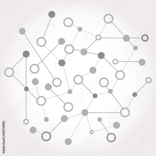 Social Network Graphic Concept. Abstract Background with Dots Array and Lines. Geometric Modern Technology Concept. Connection Structure. Digital Data Visualization