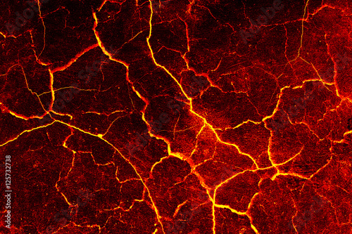 Lava crack cement wall background. photo