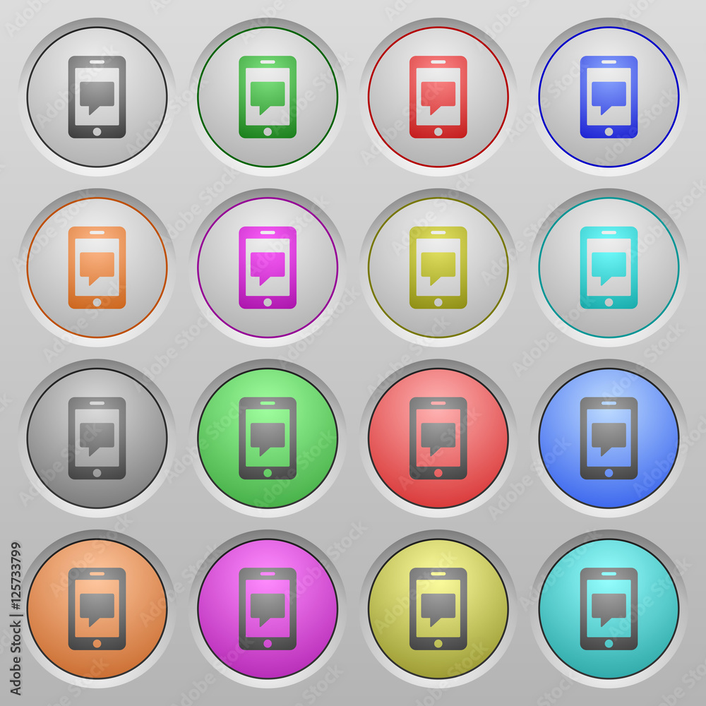 Mobile messaging plastic sunk buttons Mobile messaging plastic sunk buttons