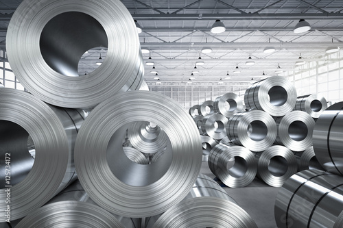 roll of steel sheet in factory photo