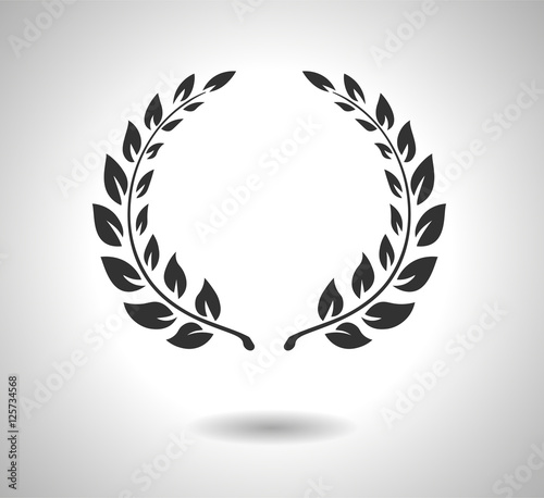 Laurel wreaths vector icon. Sign of glory isolated on white. EPS 10 