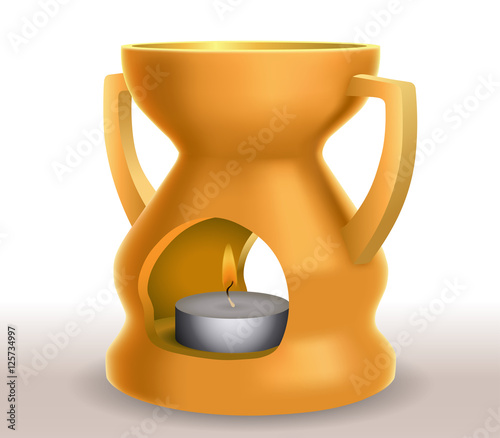 Yellow aroma lamp