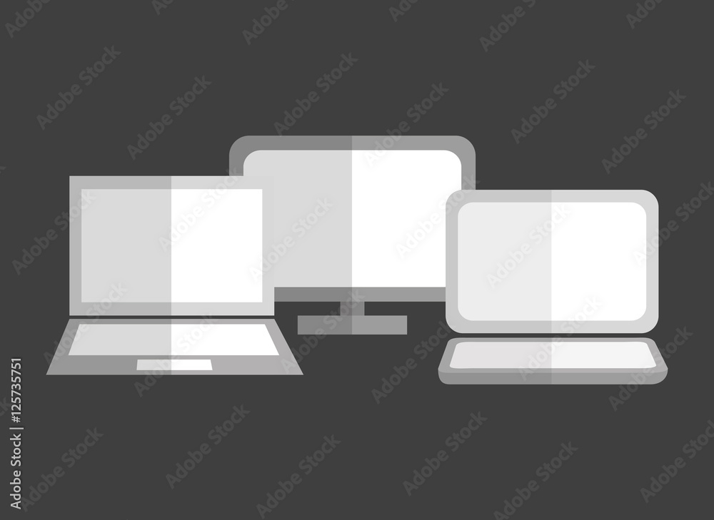 Computer laptop technology icon vector illustration graphic design