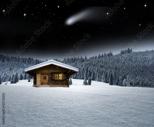 Schihütte im Schnee