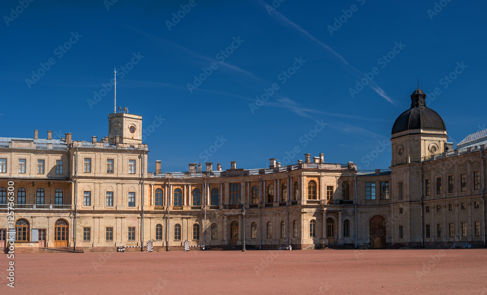 St. Petersburg, Gatchina Palace. Palace Square and the main entrance.