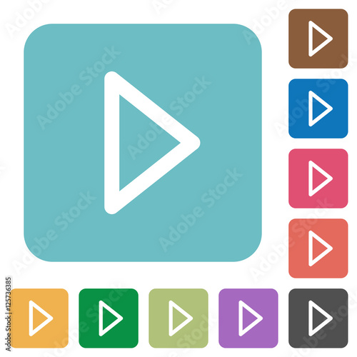 Media play flat icons