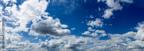 Blue sky with clouds panorama cloudy