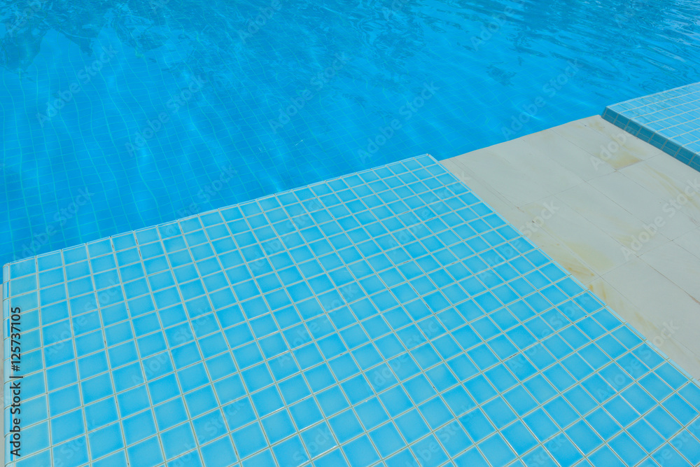 Blue Tile in swimming pool