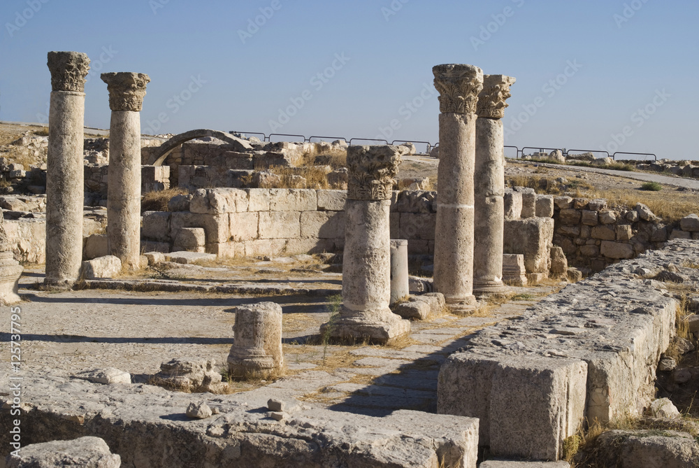 Ruins of the Byzantine Church at Amman Citadel in Jordan