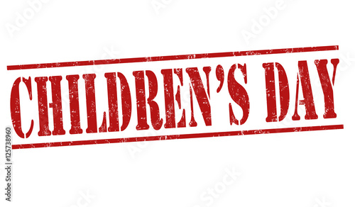 Universal Children's Day sign or stamp