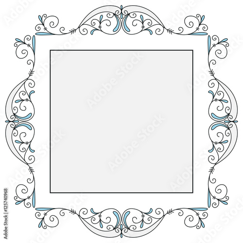 vector illustration delicate frame