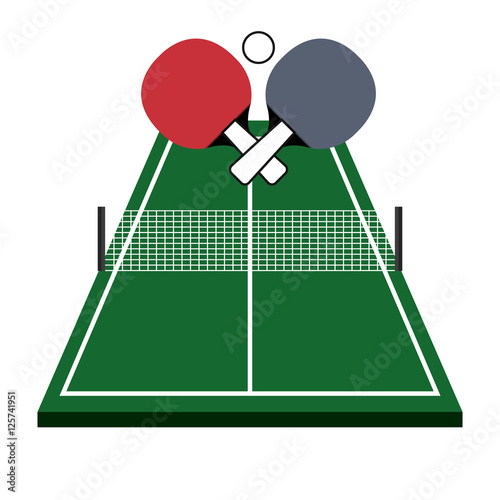 ping pong equipment sport vector illustration design