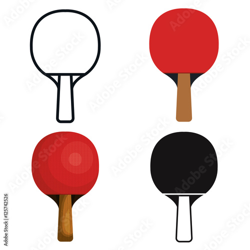 ping pong equipment sport vector illustration design