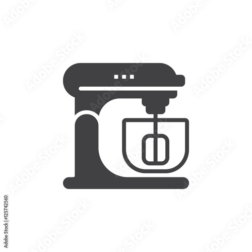 Stand Mixer icon vector, solid flat sign, pictogram isolated on white, logo illustration