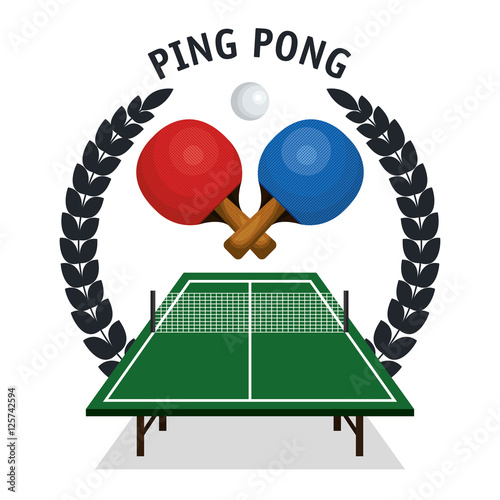 ping pong equipment sport vector illustration design