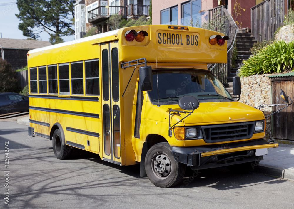 Side Front View School Bus