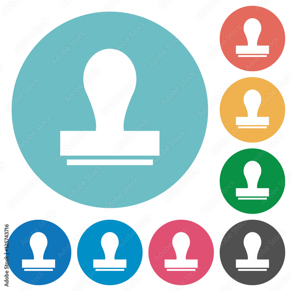 Stamp flat round icons Stamp flat round icons