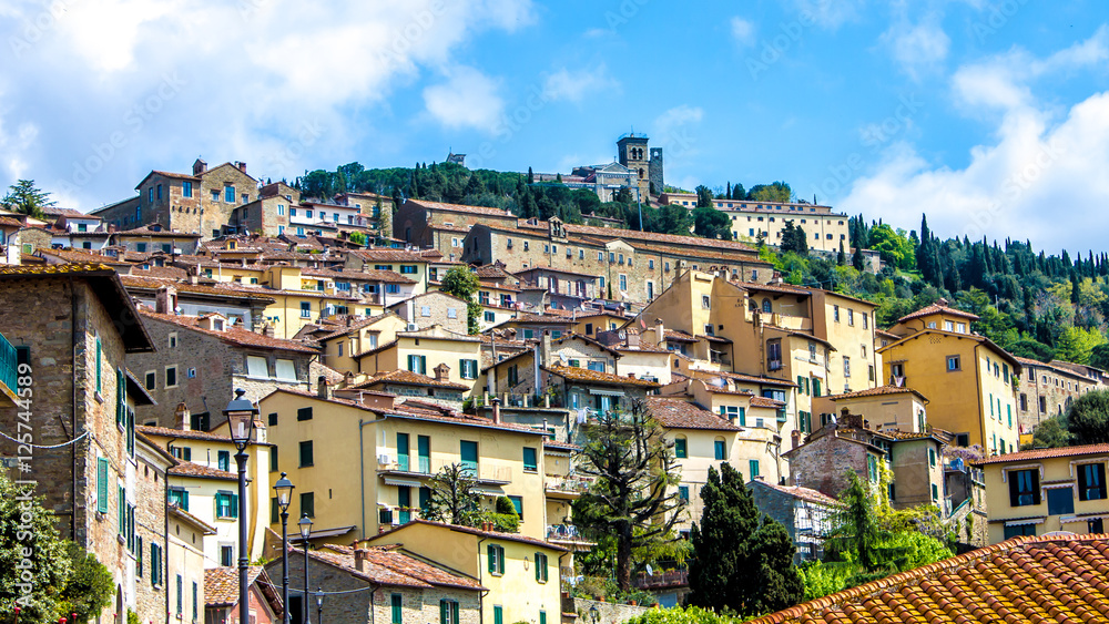 view of Cortona in tuscany, Italy
