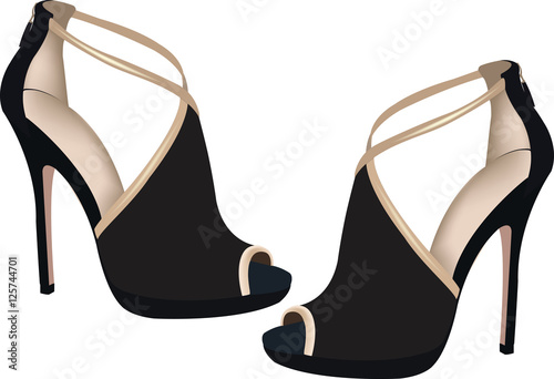 scarpe nere femminili tacco alto