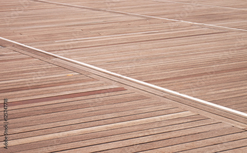 background and texture of decorarive redwood striped on Floor photo