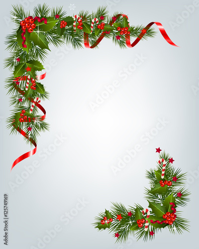 Christmas Garland Border