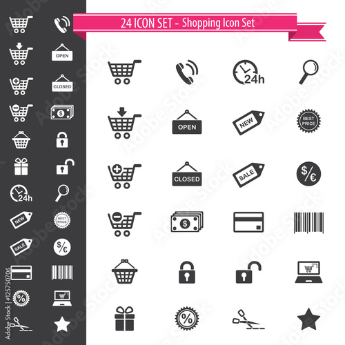 24 Icon Set - Shopping Icons