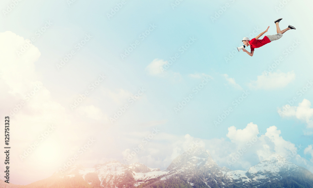 Naklejka premium Feeling young and free