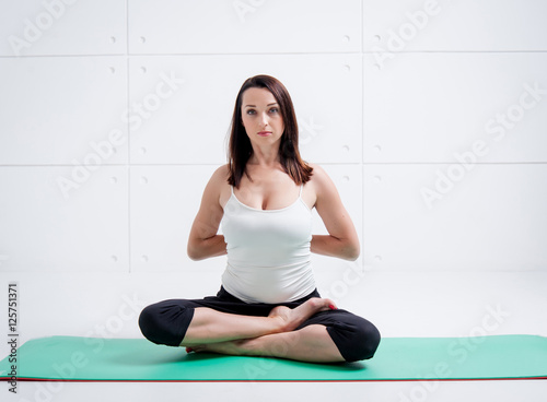 Woman practising yoga