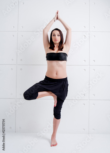 Woman practising yoga