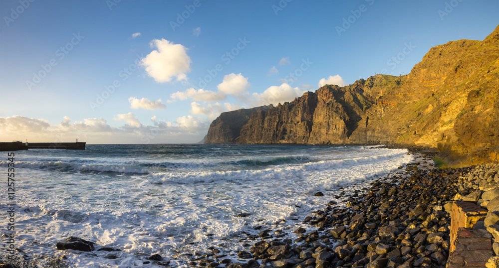 Cliffs of Los Gigantes at sunset
