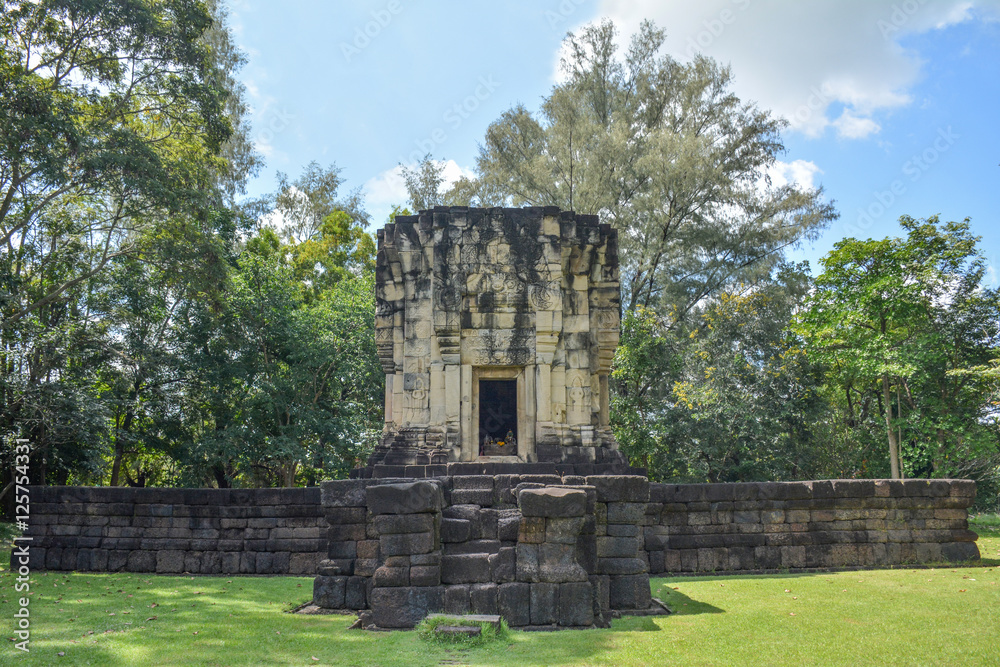 Naklejka premium Hidu sanctuary situated name Prasat Ban Phluang,Prasat District,Surin, thailand 