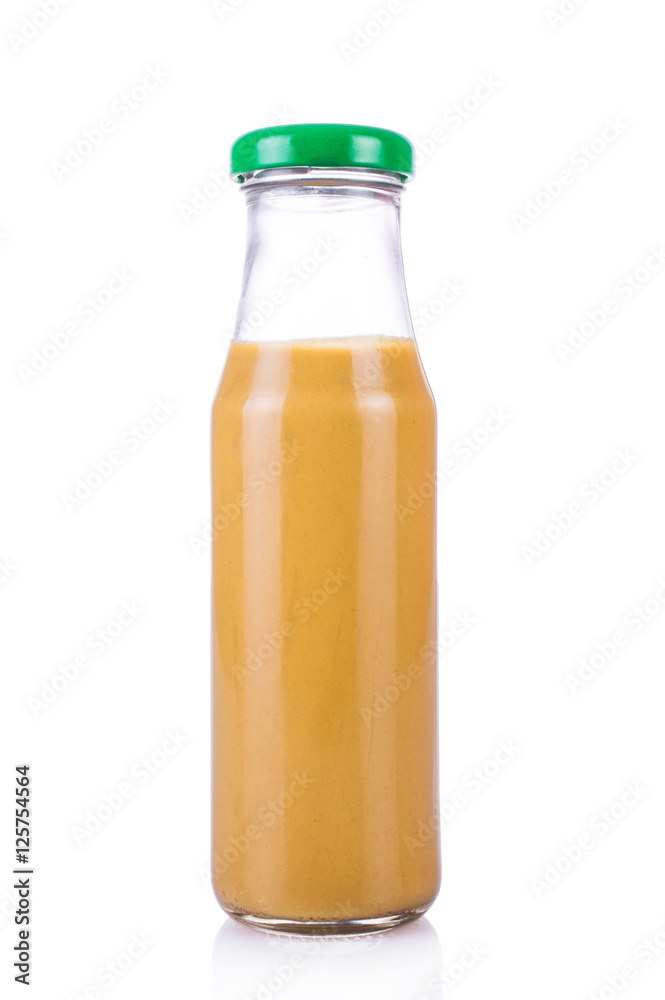 Mustard. Yellow sauce bottle. On white, isolated background. Mustard. Yellow sauce bottle. On white, isolated background.