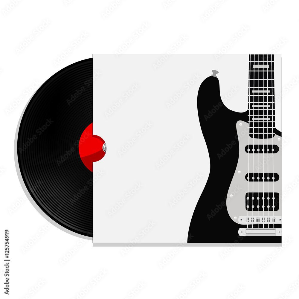 Fototapeta premium Vinyl record with cover