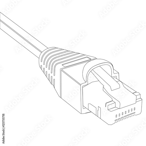 Ethernet cable vector
