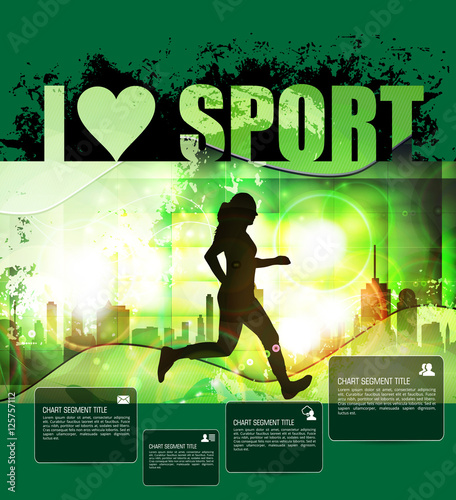 Marathon runner. Vector illustration