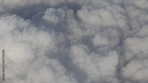 Cloudy sky from the airplan photo