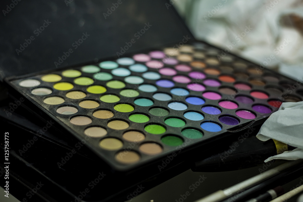 Make up colorful eyeshadow and lip gloss palette Make up colorful eyeshadow and lip gloss palette