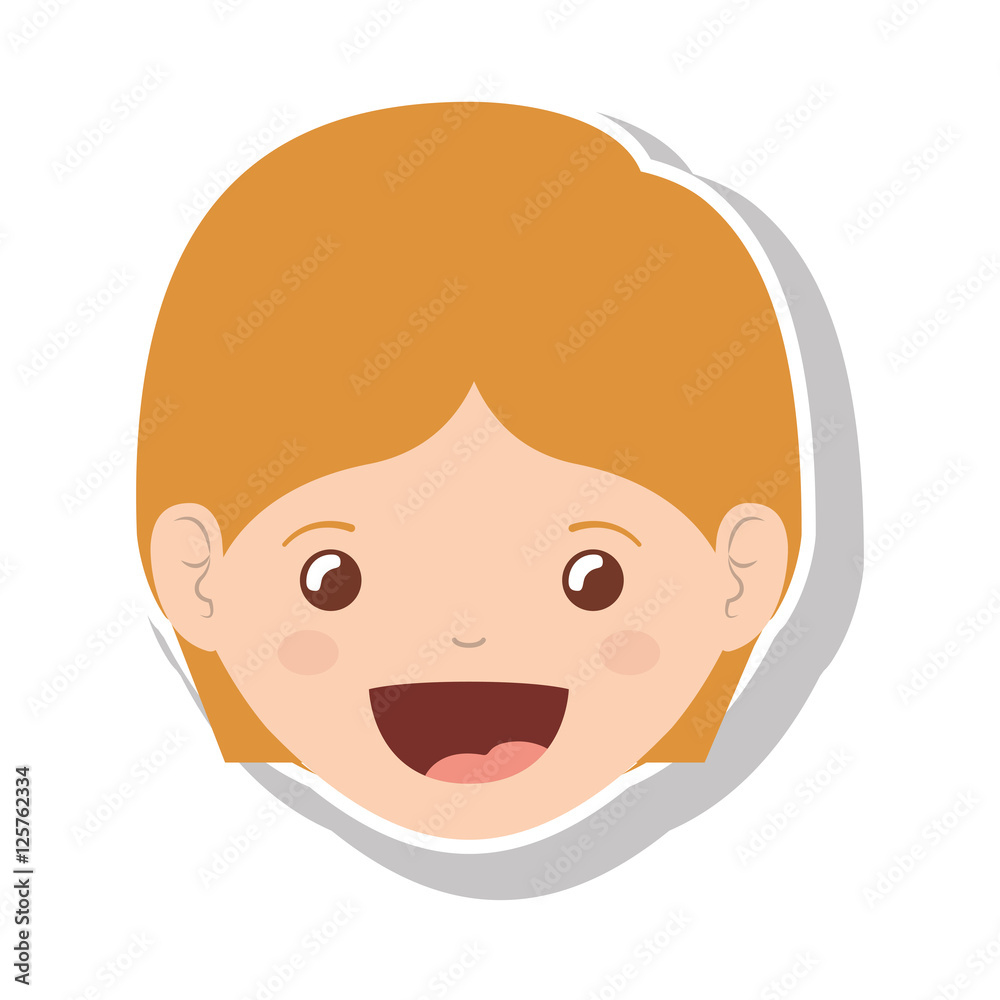 cartoon boy smiling icon over white background. happy kid. vector illustration cartoon boy smiling icon over white background. happy kid. vector illustration