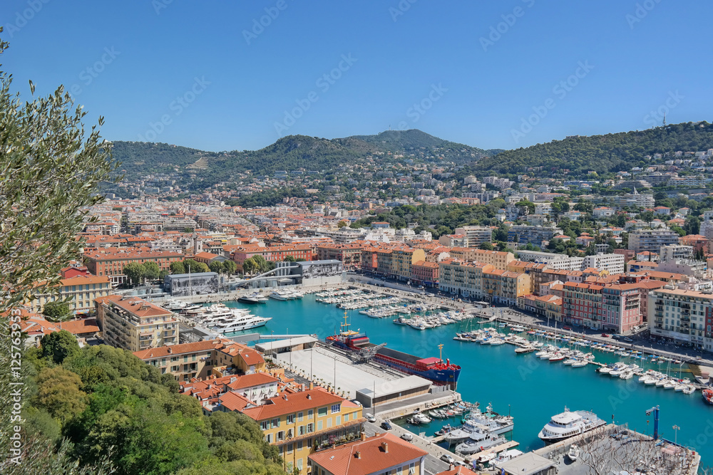 Harbor of Nice, france in summer