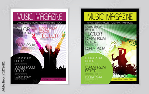 Design layout for magazine or brochure, vector