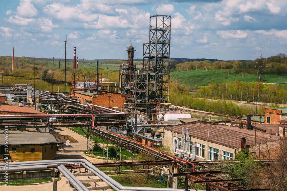 Factory of synthetic rubber in Efremov, Tula Region