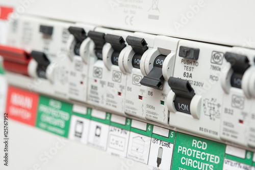 An RCD Circuit Breaker Switch displays OFF for Lights photo