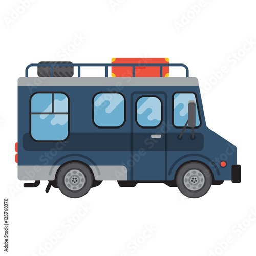 Trailer house vector illustration.
