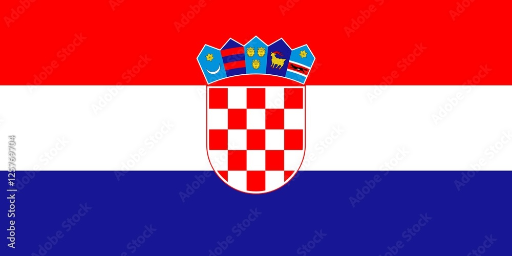 Naklejka premium Flag of Croatia