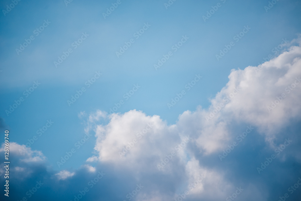 Beautiful Clouds against the blue sunset sky