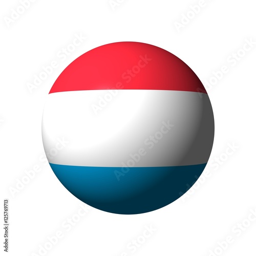 Sphere with flag of Luxembourg